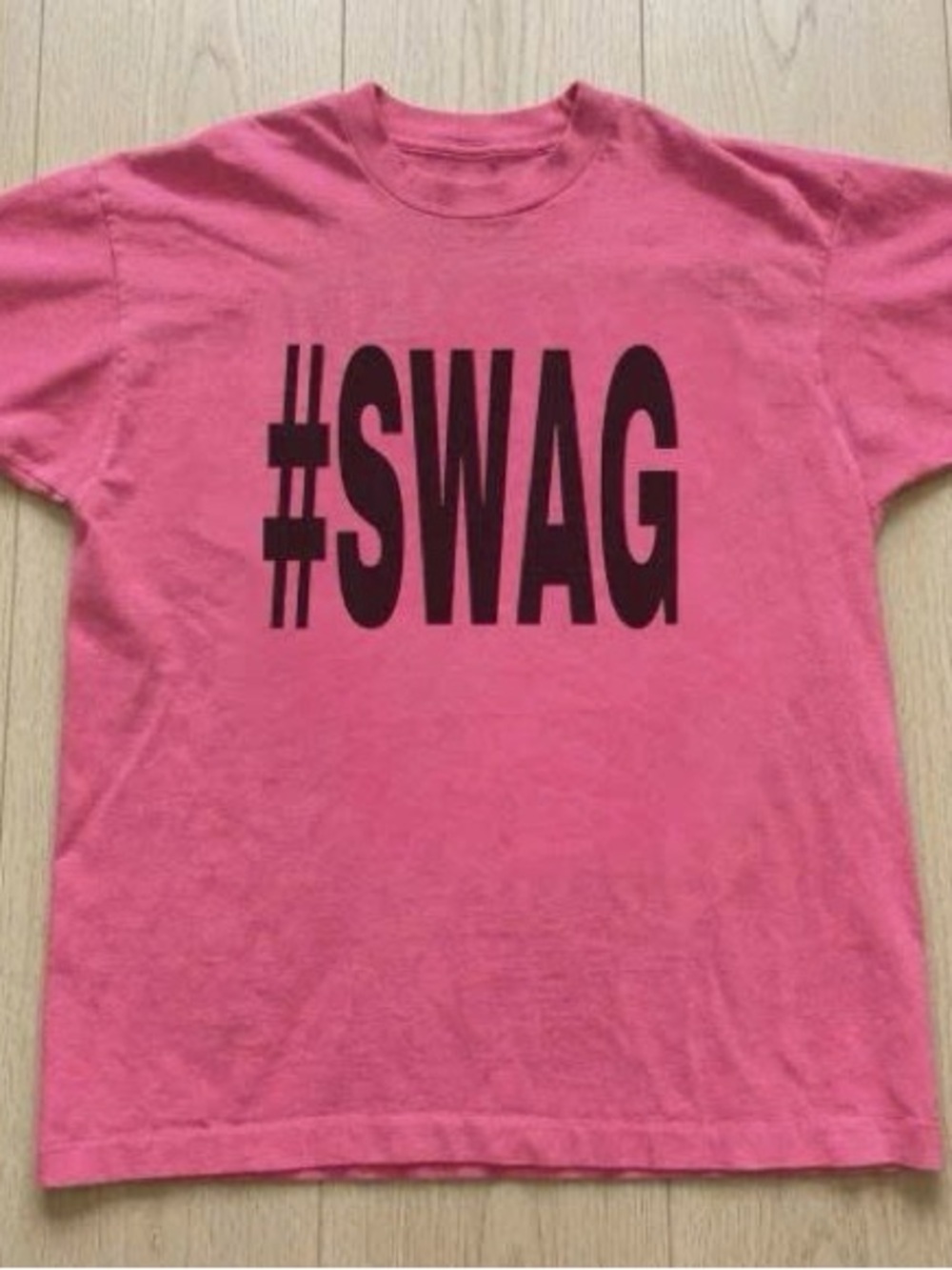 Gildan Pink Short Sleeve Tee with #SWAG Graphic